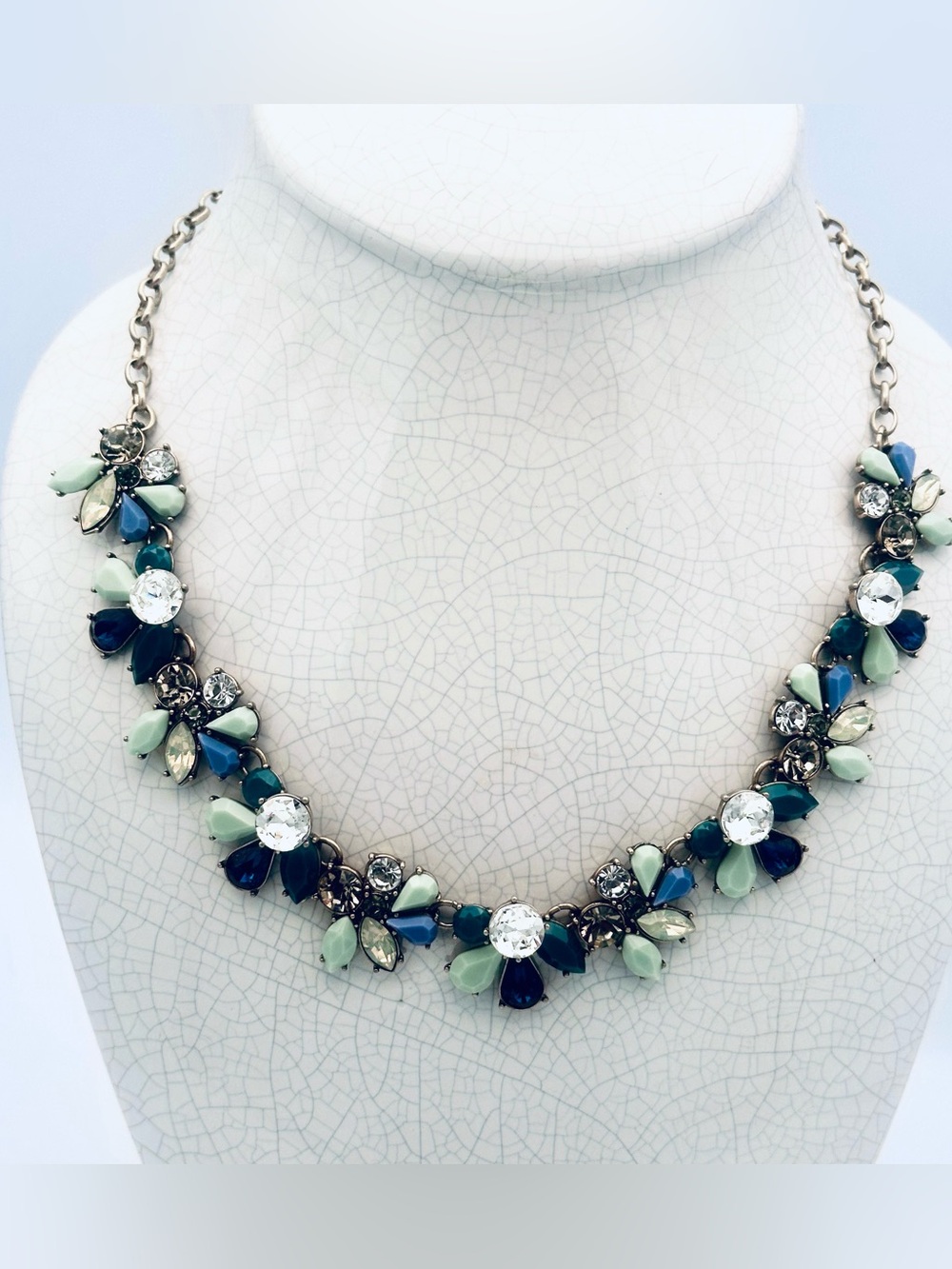 J. Crew Mixed Gemstone Statement Necklace - Picture 5 of 11